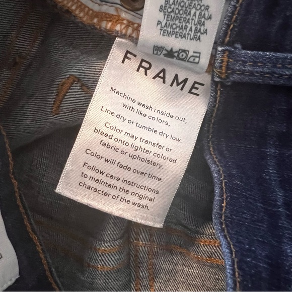 FRAME denim Le High Straight jeans tuxedo split - Picture 12 of 12